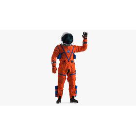 Astronaut in ACES Spacesuit Greetings Pose model